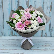 Букет цветов из:  Герберы, Альстромерии и Хризантемы в Иваньково 