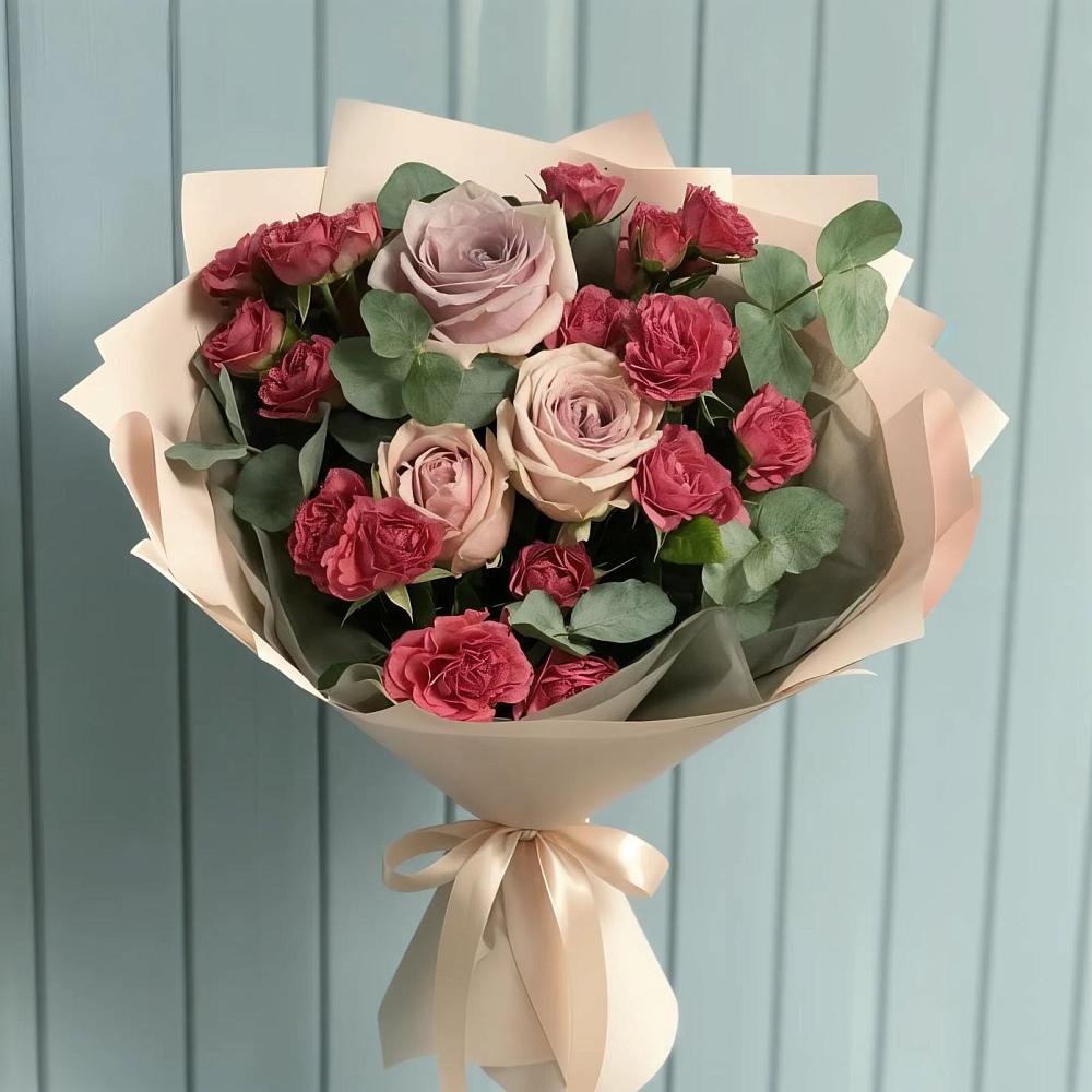 Букет цветов из: Гвоздики и Розы в Иваньково 