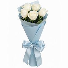 Букет 5 Белых роз Проуд в Иваньково 