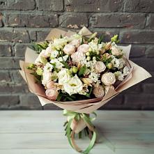 Букет цветов из:  Альстромерии, Розы и Хризантемы в Иваньково 