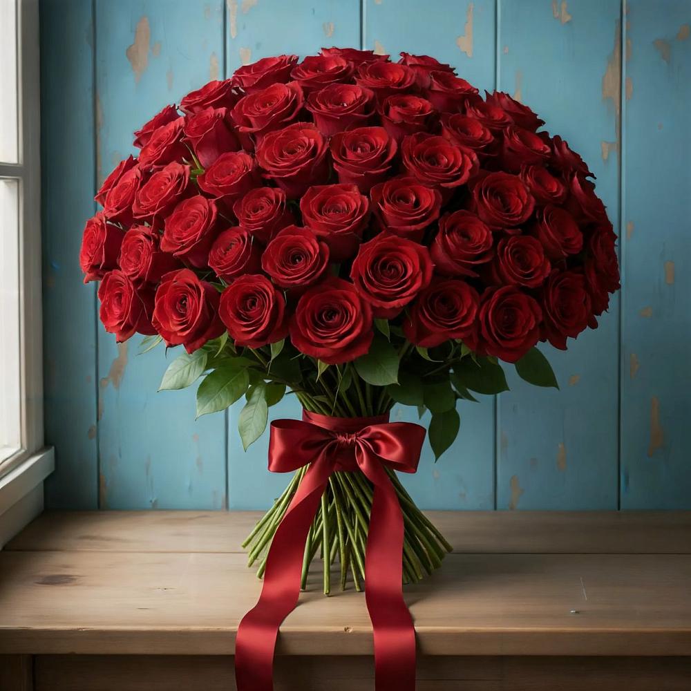 Букет Красные розы Блэк Меджик в Иваньково 