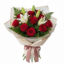 Букет цветов из:  Лилии и Розы в Иваньково 