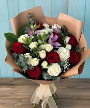 Букет цветов из:  Розы и Альстромерии в Иваньково 