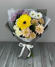 Букет цветов из:  Розы, Герберы и Хризантемы в Иваньково 