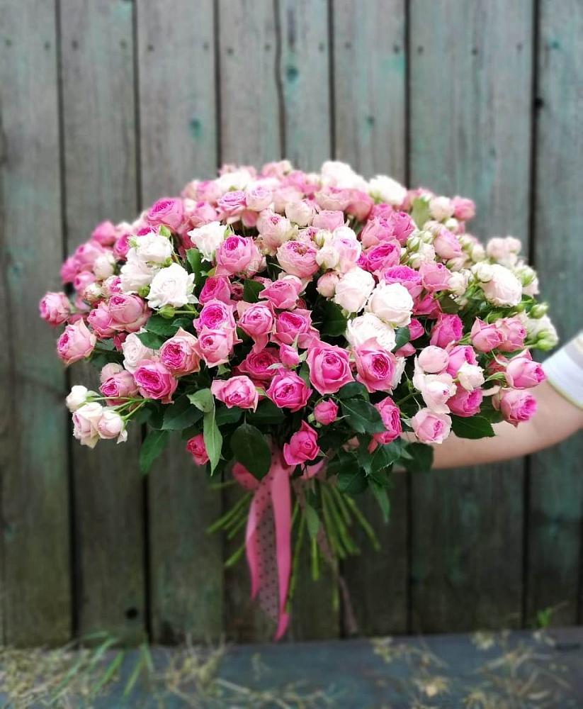 Букет Розовые кустовые розы Натали и Лав Лидия в Иваньково 