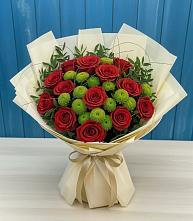 Букет цветов из:  Розы и Хризантемы в Иваньково 