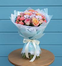 Букет цветов из:  Хризантемы и Розы в Иваньково 