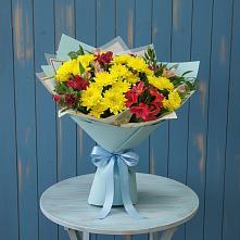 Букет цветов из:  Альстромерии и Хризантемы в Иваньково 